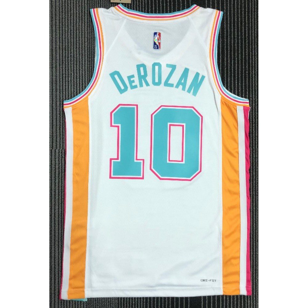 Men's San Antonio Spurs DeMar DeRozan #10 White 2021/22 Swingman Jersey - City Edition-Pro Kit Vault | Brand New 26/27 Sports Jerseys